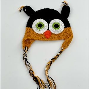 knitted owl toddler hats